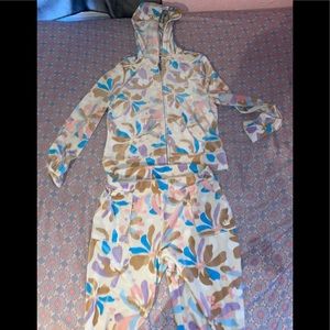 Juicy couture fuzzy track suit set